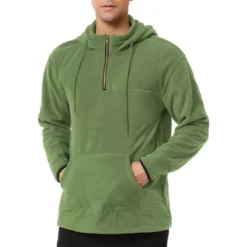 Lars Amadeus Men's Half Zip Hoodie Drawstring Fleeced Pullover Hooded Sweatshirt -Best Clothing Store GUEST 84826df2 333f 424a 9c05 df37aff4461f