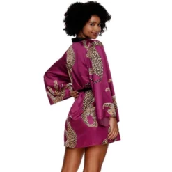 Jezebel Womens Adrienne Printed Chemise (Jaguar, Small-Medium)