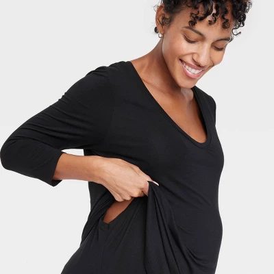 3/4 Sleeve Scoop Neck Nursing Maternity T-Shirt - Isabel Maternity By Ingrid & Isabel™ 5 3/4 Sleeve Scoop Neck Nursing Maternity T-Shirt - Isabel Maternity By Ingrid & Isabel™ - Image 3