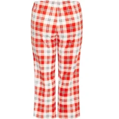 Women's Plus Size Check Fleece Sleep Pant - Red Check | AVENUE -Best Clothing Store GUEST 85c0186a 85a9 42d4 bf30 9cd20576e0ed
