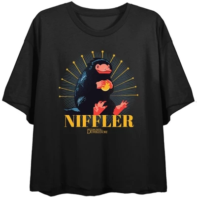 Fantastic Beasts Niffler Clutching Gold Coin Junior's Black T-shirt 7 Fantastic Beasts Niffler Clutching Gold Coin Junior's Black T-shirt - Image 5