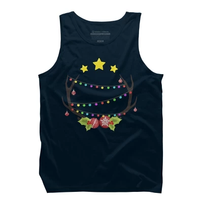 Men's Design By Humans Christmas Deer By Reivchan Tank Top 7 Men's Design By Humans Christmas Deer By Reivchan Tank Top - Image 5