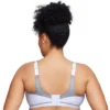 Glamorise Womens No-Bounce Camisole Elite Sports Wirefree Bra 1067 White/Gray -Best Clothing Store GUEST 865af8c1 5d90 45af 9638 45102c6b58dd