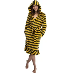 Harry Potter Juniors' Striped Ruffle Hooded Plush Fleece Robe -Best Clothing Store GUEST 86a87037 2f30 48d1 b758 81b058242c9c