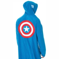 Marvel Men's Captain America Classic Cap Costume Pajama Union Suit Captain Blue -Best Clothing Store GUEST 88299cb8 e6fe 420c 8f3a 53765fbc9ea8