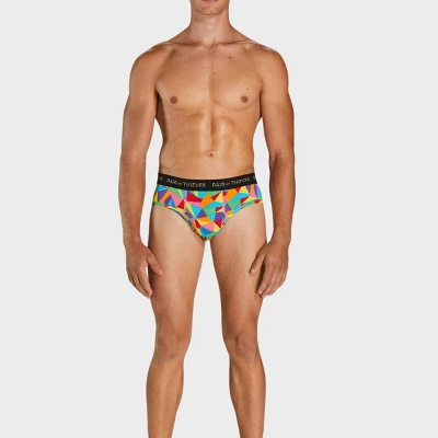Pair Of Thieves Men's Rainbow Abstract Print Super Fit Briefs - Red/Blue/Green 5 Pair Of Thieves Men's Rainbow Abstract Print Super Fit Briefs - Red/Blue/Green - Image 4