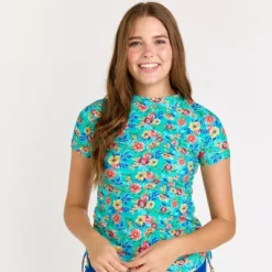 Calypsa Womens Womens Mock Neck Adele Swim Top -Best Clothing Store GUEST 89663705 aeea 4503 af5a 775430e4a7e6