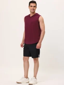 Lars Amadeus Men's Sleeveless Hoodies Vest T-Shirt Workout Gym Hooded Tank Tops -Best Clothing Store GUEST 8996b08b b3a5 4fe5 b643 ed347240fe7e