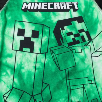 Minecraft Creeper Rash Guard Swim Shirt Little Kid To Big Kid 5 Minecraft Creeper Rash Guard Swim Shirt Little Kid To Big Kid - Image 3