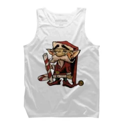Men's Design By Humans The Candy Cane Elf By HawksAerie Tank Top -Best Clothing Store GUEST 8a107c6e 3acf 4292 9893 11f976e2b248
