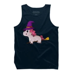Men's Design By Humans Witch Unicorn Halloween T Shirt By Thebeardstudio Tank Top -Best Clothing Store GUEST 8af54c4a 8fb7 469e bf90 faef8114a988
