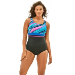Swim 365 Women’s Plus Size Empire-Waist Swimsuit With Molded Bra -Best Clothing Store GUEST 8b950b83 e976 475b 83ae 2e26bb0f0fd4