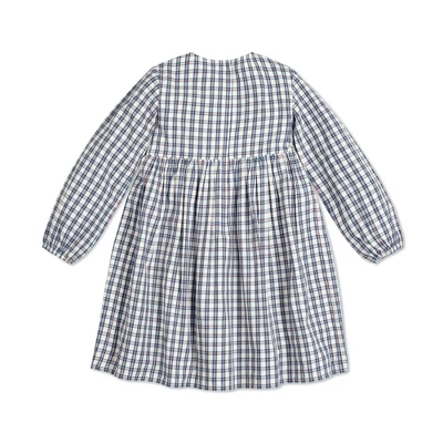 Hope & Henry Girls' Long Sleeve Calvary Twill Smocked Front Dress, Infant 4 Hope & Henry Girls' Long Sleeve Calvary Twill Smocked Front Dress, Infant - Image 2