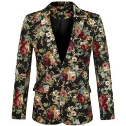 Lars Amadeus Men's Prom Floral Slim Fit One Button Lightweight Prom Suit Blazer Jacket -Best Clothing Store GUEST 8c677e25 4f1a 49d3 8e2f a678af9dc983