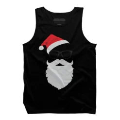 Men's Design By Humans Hipster Santa Face With Hat Beard & Glasses Christmas By TronicTees Tank Top -Best Clothing Store GUEST 8cad89f7 7552 4c44 bb9d 0cb9168c83f6