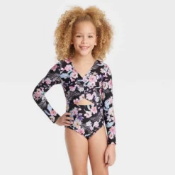 Girls' Floral Printed Tropical Daydream Swimsuit - Art Class™ Black -Best Clothing Store GUEST 8cb5f6c9 1ec5 4993 aa9f c7c8386af38c