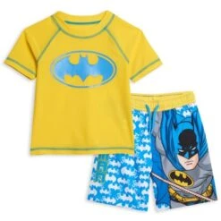 DC Comics Justice League Batman Toddler Boys Rash Guard And Swim Trunks Outfit Set -Best Clothing Store GUEST 8df75848 2b6b 45bc ac01 fdf623501eb2