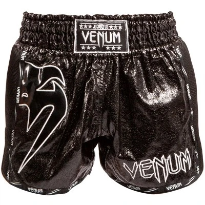 Venum Giant Infinite Muay Thai Shorts - Black/Black 3 Venum Giant Infinite Muay Thai Shorts - Black/Black