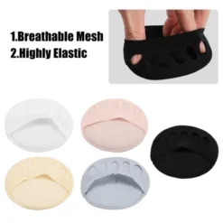 Unique Bargains Soft Fabric Breathable Five Toes Forefoot Pads For Women 5 Colors Black White Pink Gray Beige -Best Clothing Store GUEST 90fac833 9e36 4a96 b57f b172349aa1b7