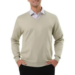 Lars Amadeus Men's Solid Color Knitted Long Sleeves V Neck Pullover Sweater -Best Clothing Store GUEST 912b8920 bd94 4771 8746 a1b07e1ebe64