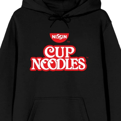 Nissin Cup Noodles Logo Long Sleeve Black Adult Hooded Sweatshirt 3 Nissin Cup Noodles Logo Long Sleeve Black Adult Hooded Sweatshirt