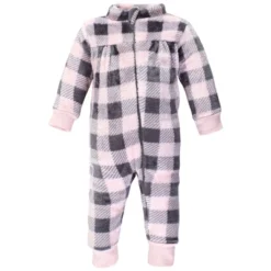 Hudson Baby Toddler Girls Plush Jumpsuits, Pink Moose -Best Clothing Store GUEST 92520b1d 9e91 454e a4ac d563c57b21ad