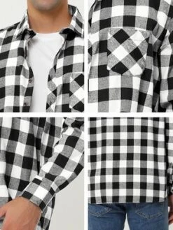 Lars Amadeus Men's Casual Long Sleeve Button Down Plaid Checked Dress Shirts -Best Clothing Store GUEST 929e14bf b462 48f3 82f5 f56d99065607