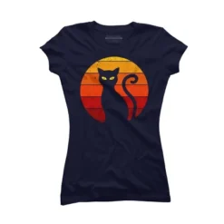 Junior's Design By Humans Vintage Retro Sunset Halloween Black Cat I By Lemonpepper T-Shirt 12 Junior's Design By Humans Vintage Retro Sunset Halloween Black Cat I By Lemonpepper T-Shirt -Best Clothing Store GUEST 930c0588 a20e 4675 9378 f9cf95609a5d