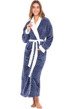 Women's Warm Fleece Winter Robe, Long Soft Plush Bathrobe -Best Clothing Store GUEST 94487c02 83dc 4221 907d eedad2330aa8