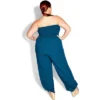 Women's Plus Size Smocked Jumpsuit - Blue | CITY CHIC -Best Clothing Store GUEST 960c7485 3a10 4f40 a04f 49622b911e34