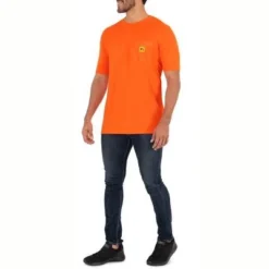 Wells Lamont Men's Short Sleeve Jersey Plaited Performance Pocket Tee