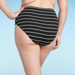 Women's Ribbed High Waist Bikini Bottom - Shade & Shore™ Black Striped 10 Women's Ribbed High Waist Bikini Bottom - Shade & Shore™ Black Striped -Best Clothing Store GUEST 97583bc5 f8bd 44e0 9674 34eddcaa0469