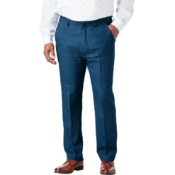 KS Island By KingSize Men's Big & Tall ™ Linen Blend Plain Front Dress Pants