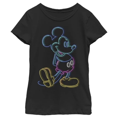 Girl's Disney Neon Mickey T-Shirt 5 Girl's Disney Neon Mickey T-Shirt - Image 3
