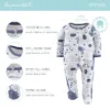 The Peanutshell Blue Safari Footed Baby Sleepers For Boys, 3-Pack -Best Clothing Store GUEST 98a3e711 9efa 4208 b67d 6854f574fc64