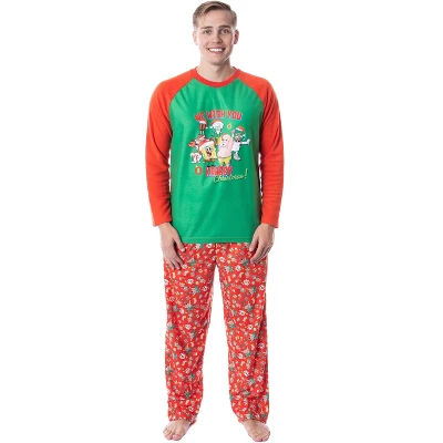 Nickelodeon Mens' SpongeBob SquarePants Krabby Christmas Pajama Set Red 6 Nickelodeon Mens' SpongeBob SquarePants Krabby Christmas Pajama Set Red - Image 4