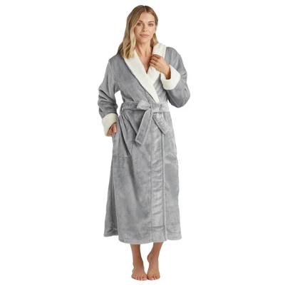 Softies Plush Faux Shearling Robe With Contrast Trim 8 Softies Plush Faux Shearling Robe With Contrast Trim - Image 6