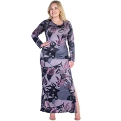 Womens Plus Size Floral Print Long Sleeve Side Slit Maxi Dress 9 Womens Plus Size Floral Print Long Sleeve Side Slit Maxi Dress -Best Clothing Store GUEST 9bc0b640 ae20 4a9f 8fc2 f9c2028895b6