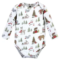 Hudson Baby Unisex Baby Cotton Long-Sleeve Bodysuits, Christmas Forest -Best Clothing Store GUEST 9caf6e9c 3e4c 40d5 9170 e15cca864737