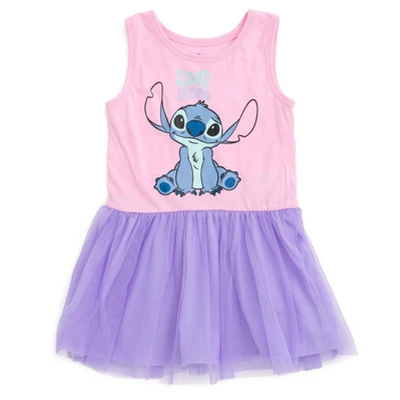 Disney Lilo & Stitch Princess Ariel Girls Tulle Dress Toddler To Big Kid 9 Disney Lilo & Stitch Princess Ariel Girls Tulle Dress Toddler To Big Kid - Image 7