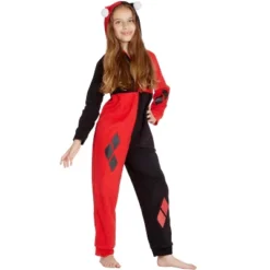 DC Comics Girls' Harley Quinn Costume One Piece Union Suit Pajama Outfit -Best Clothing Store GUEST 9dc821fc 503c 4d75 8458 9a46453fd865