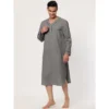 Lars Amadeus Men's Nightshirt Cotton Sleep Shirt Long Sleeves Henley Nightgown Sleepwear 2 Lars Amadeus Men's Nightshirt Cotton Sleep Shirt Long Sleeves Henley Nightgown Sleepwear -Best Clothing Store GUEST 9e232ae3 c09e 4d78 8435 9c77050bb54c