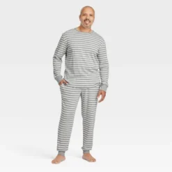 Men's Striped 100% Cotton Matching Pajama Set - Gray -Best Clothing Store GUEST 9f713298 3b6c 490f 8163 1f58c6182593
