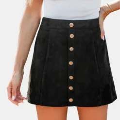 Women's High Waist Buttoned Straight Mini Skirt - Cupshe -Best Clothing Store GUEST 9fd20808 e04f 4e2f 985d 25d2357d11c4