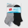 Hanes Pure Comfort Women's Organic Cotton Ribbed 6pk No Show Tab Casual Socks - Heather Gray/Black/White 5-9 -Best Clothing Store GUEST a027f17c d47a 437d 999b 132b6379b0a1