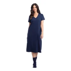 Softies Women's 44" V-Neck Short Sleeve Nightgown -Best Clothing Store GUEST a0c9a46f c6d2 42a6 9963 710d4148fc26