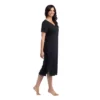 Softies Women's 44" V-Neck Short Sleeve Nightgown -Best Clothing Store GUEST a101da00 eac3 430e 9a32 3776a2afae98