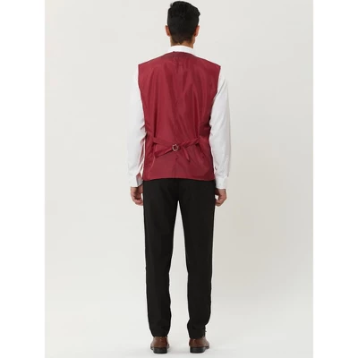 Lars Amadeus Men's Sequin Shiny Slim Fit Sleeveless Vest Suit Waistcoat Set With Bow Tie 6 Lars Amadeus Men's Sequin Shiny Slim Fit Sleeveless Vest Suit Waistcoat Set With Bow Tie - Image 4