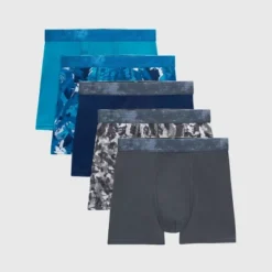 Hanes Boys' 5pk X-Temp Boxer Briefs - Blue -Best Clothing Store GUEST a2f63702 ece6 4b19 8d36 e369f549268a