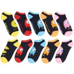 Pacman Arcade Classic Video Game 5 Pack Ankle Socks Multicoloured